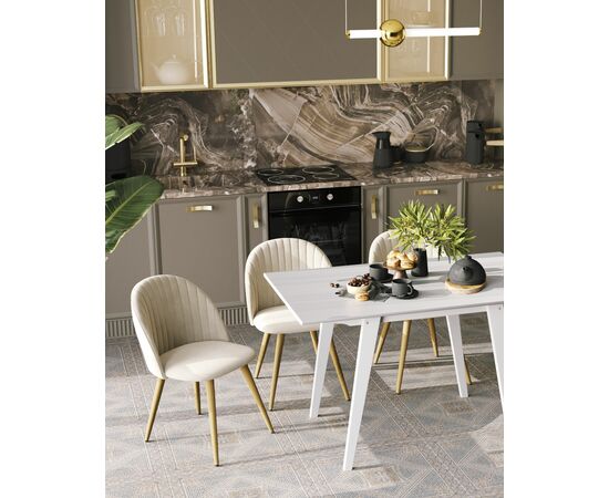 Стол обеденный GUDI 120*75 белый, изображение 3 | Интернет магазин мебели и декора LifeDekor