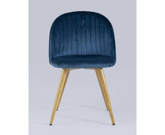 Стул Лион Страйпс велюр голубой, изображение 5 | Интернет магазин мебели и декора LifeDekor