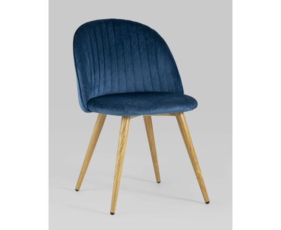 Стул Лион Страйпс велюр голубой, изображение 2 | Интернет магазин мебели и декора LifeDekor