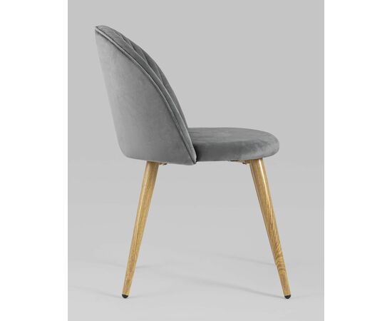 Стул Лион Страйпс велюр серый, изображение 6 | Интернет магазин мебели и декора LifeDekor