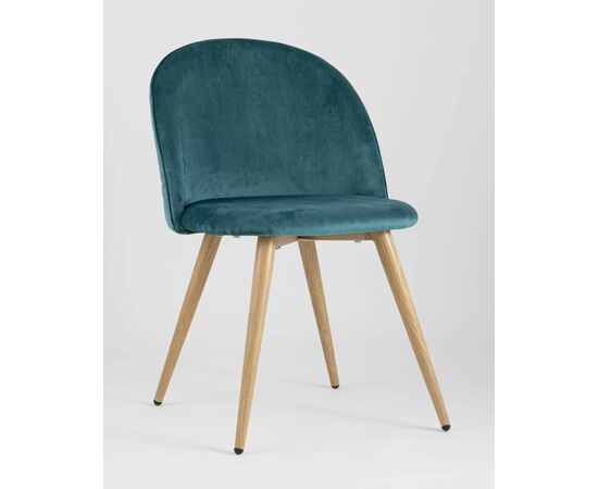 Стул Лион велюр с ромбами аквамарин, изображение 2 | Интернет магазин мебели и декора LifeDekor