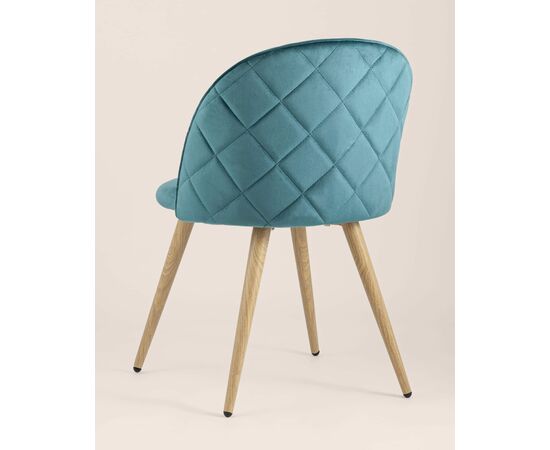 Стул Лион велюр с ромбами аквамарин, изображение 10 | Интернет магазин мебели и декора LifeDekor
