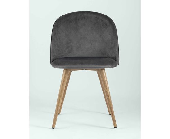 Стул Лион велюр с ромбами серый, изображение 5 | Интернет магазин мебели и декора LifeDekor