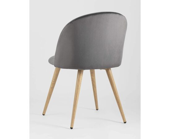 Стул Лион велюр серый, изображение 8 | Интернет магазин мебели и декора LifeDekor