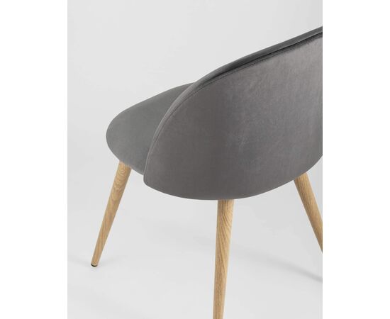 Стул Лион велюр серый, изображение 9 | Интернет магазин мебели и декора LifeDekor