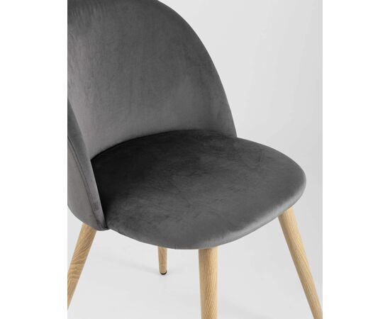 Стул Лион велюр серый, изображение 10 | Интернет магазин мебели и декора LifeDekor