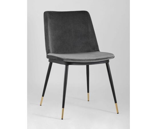 Стул Мелисса велюр темно-серый, изображение 2 | Интернет магазин мебели и декора LifeDekor