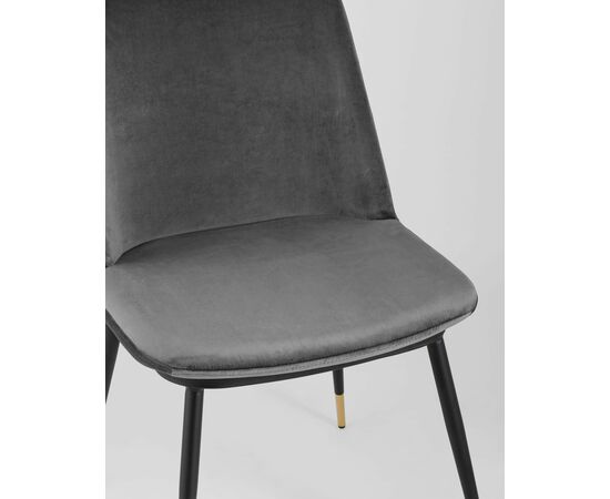 Стул Мелисса велюр темно-серый, изображение 8 | Интернет магазин мебели и декора LifeDekor