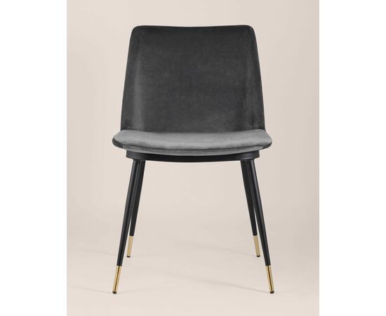 Стул Мелисса велюр темно-серый, изображение 3 | Интернет магазин мебели и декора LifeDekor