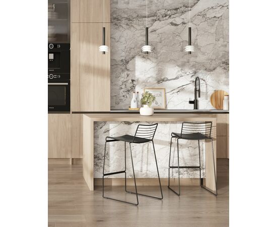 Стул полубарный Danny черный с черной подушкой, изображение 4 | Интернет магазин мебели и декора LifeDekor