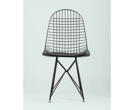 Стул обеденный Eiffel черный с черной подушкой, изображение 7 | Интернет магазин мебели и декора LifeDekor