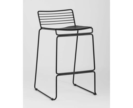 Стул полубарный Danny черный с черной подушкой, изображение 2 | Интернет магазин мебели и декора LifeDekor