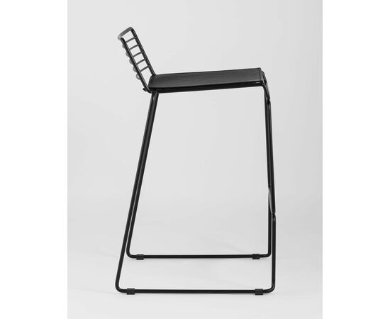 Стул полубарный Danny черный с черной подушкой, изображение 6 | Интернет магазин мебели и декора LifeDekor