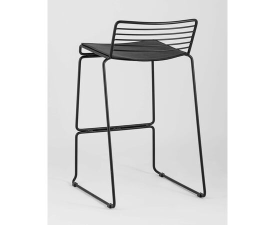 Стул полубарный Danny черный с черной подушкой, изображение 8 | Интернет магазин мебели и декора LifeDekor