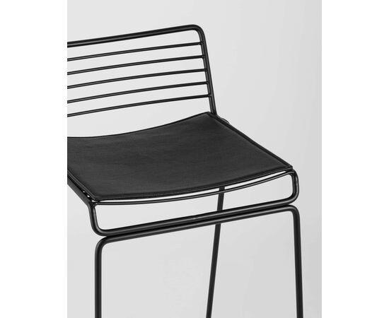 Стул полубарный Danny черный с черной подушкой, изображение 10 | Интернет магазин мебели и декора LifeDekor