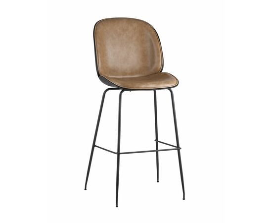 Стул барный Beetle PU со спинкой бежевый | Интернет магазин мебели и декора LifeDekor