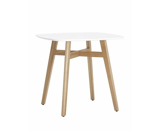 Стол обеденный Target 80*80 белый ножки массив бука | Интернет магазин мебели и декора LifeDekor