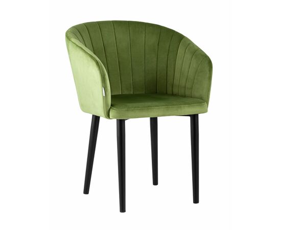 Стул с подлокотниками Нейтон велюр травяной | Интернет магазин мебели и декора LifeDekor