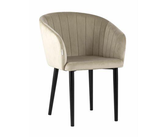 Стул с подлокотниками Нейтон велюр бежевый | Интернет магазин мебели и декора LifeDekor