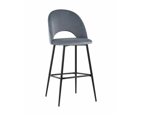 Стул барный Меган велюр серый | Интернет магазин мебели и декора LifeDekor