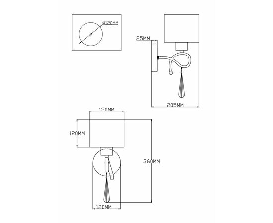 Бра Moderli V2560-1W Chilly 1*E27*60W, изображение 8 | Интернет магазин мебели и декора LifeDekor