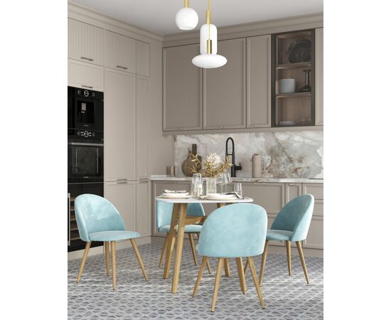 Стол обеденный Target 80*80 белый ножки массив бука, изображение 3 | Интернет магазин мебели и декора LifeDekor