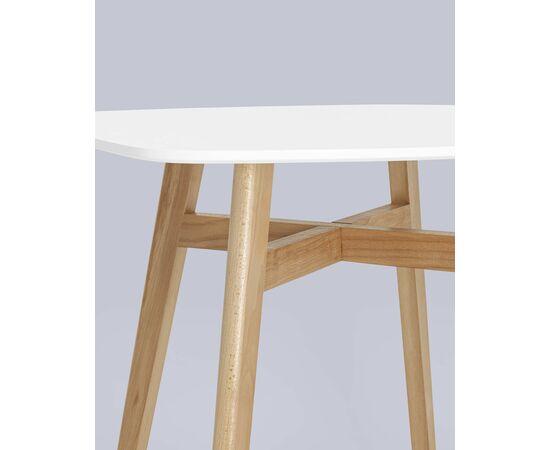 Стол обеденный Target 80*80 белый ножки массив бука, изображение 7 | Интернет магазин мебели и декора LifeDekor