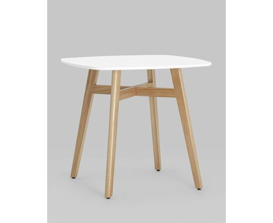 Стол обеденный Target 80*80 белый ножки массив бука, изображение 2 | Интернет магазин мебели и декора LifeDekor