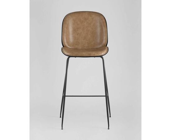 Стул барный Beetle PU со спинкой бежевый, изображение 4 | Интернет магазин мебели и декора LifeDekor