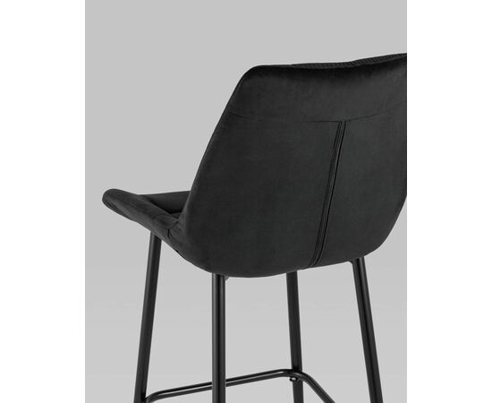 Стул барный Флекс велюр черный, изображение 7 | Интернет магазин мебели и декора LifeDekor