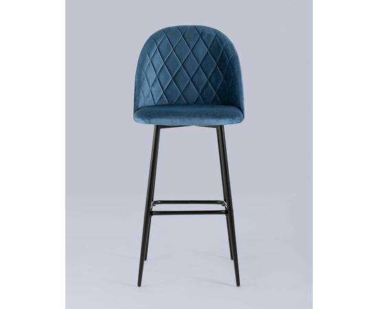 Стул барный Марсель велюр пыльно-синий, изображение 3 | Интернет магазин мебели и декора LifeDekor