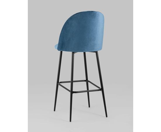Стул барный Марсель велюр пыльно-синий, изображение 6 | Интернет магазин мебели и декора LifeDekor
