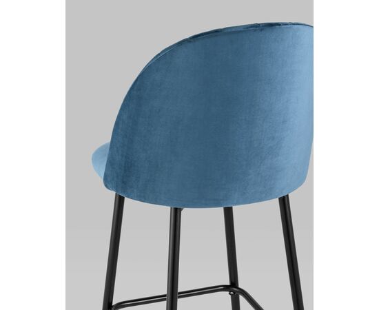 Стул барный Марсель велюр пыльно-синий, изображение 7 | Интернет магазин мебели и декора LifeDekor