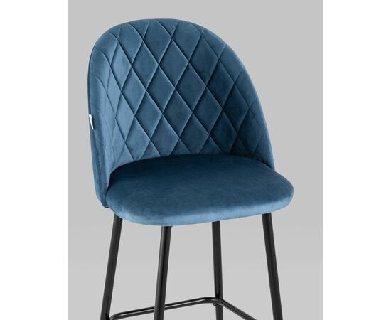 Стул барный Марсель велюр пыльно-синий, изображение 8 | Интернет магазин мебели и декора LifeDekor