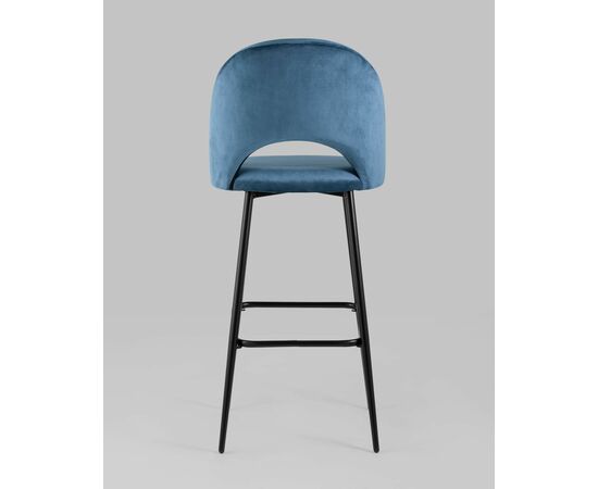 Стул барный Меган велюр пыльно-синий, изображение 7 | Интернет магазин мебели и декора LifeDekor