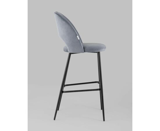 Стул барный Меган велюр серый, изображение 5 | Интернет магазин мебели и декора LifeDekor