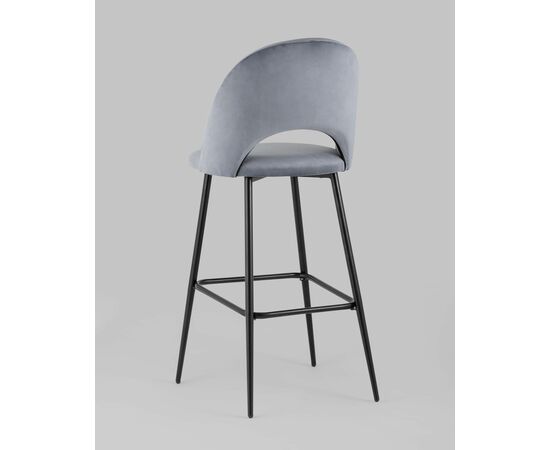 Стул барный Меган велюр серый, изображение 7 | Интернет магазин мебели и декора LifeDekor