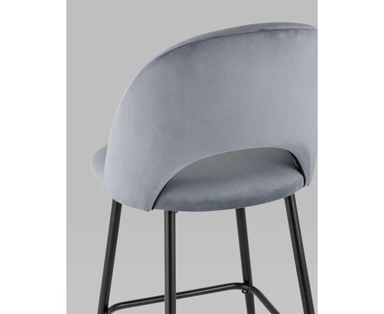 Стул барный Меган велюр серый, изображение 8 | Интернет магазин мебели и декора LifeDekor