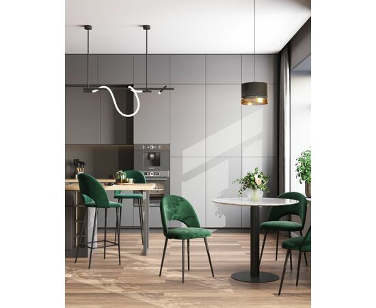 Стул барный Меган велюр зеленый, изображение 4 | Интернет магазин мебели и декора LifeDekor