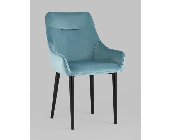 Стул Джоан велюр пыльно-голубой, изображение 2 | Интернет магазин мебели и декора LifeDekor