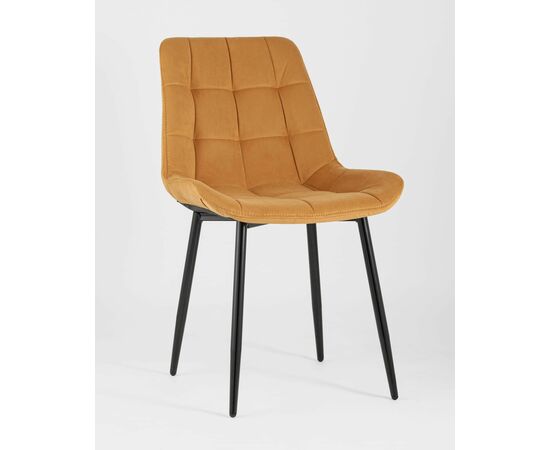 Стул Флекс велюр оранжевый, изображение 2 | Интернет магазин мебели и декора LifeDekor