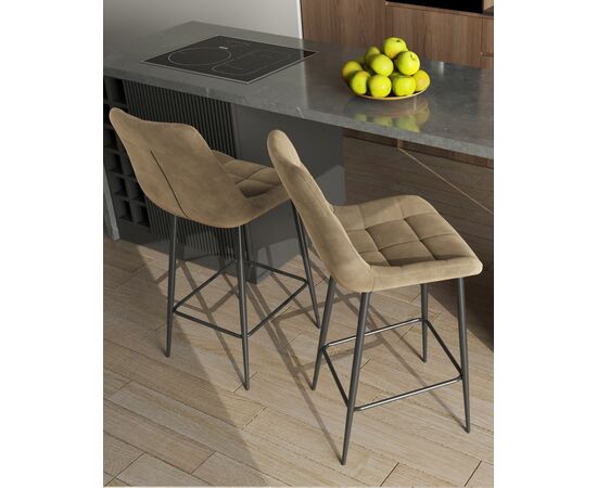 Стул полубарный Флекс велюр капучино, изображение 3 | Интернет магазин мебели и декора LifeDekor