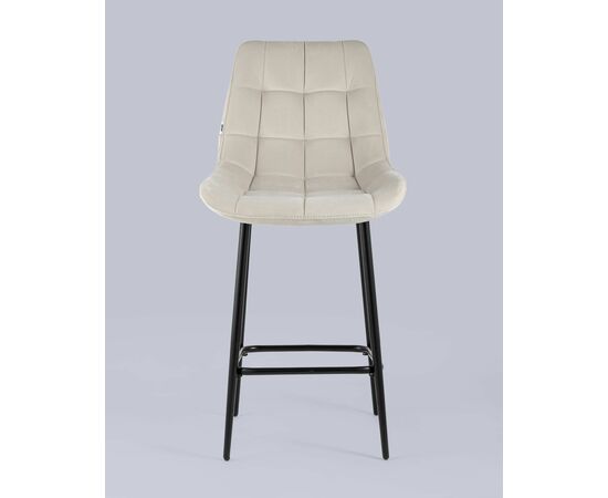 Стул полубарный Флекс велюр бежевый, изображение 3 | Интернет магазин мебели и декора LifeDekor