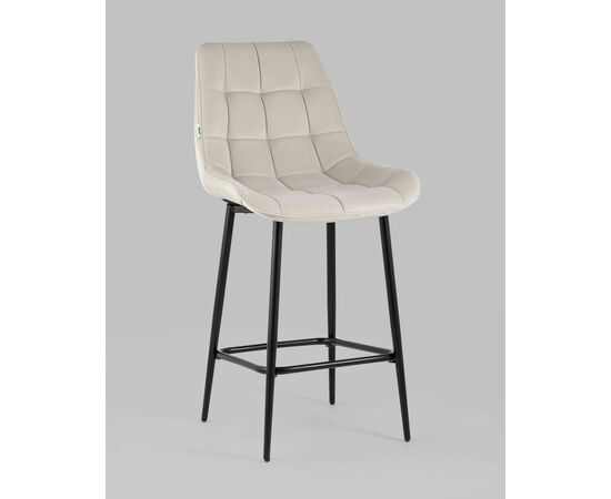 Стул полубарный Флекс велюр бежевый, изображение 2 | Интернет магазин мебели и декора LifeDekor