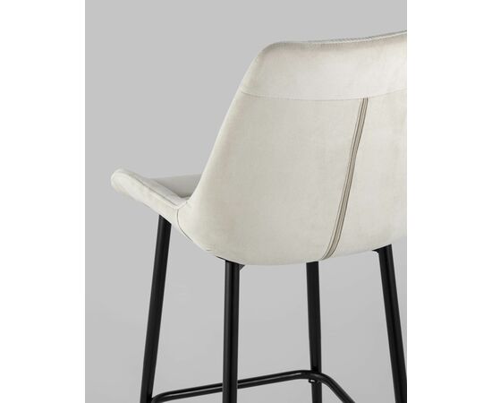 Стул полубарный Флекс велюр бежевый, изображение 7 | Интернет магазин мебели и декора LifeDekor