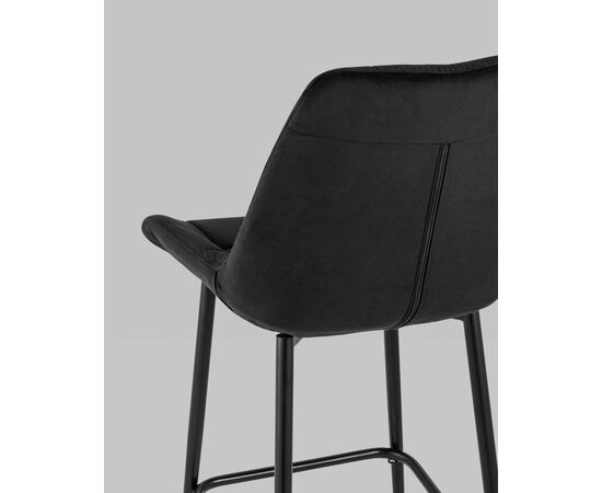Стул полубарный Флекс велюр черный, изображение 9 | Интернет магазин мебели и декора LifeDekor