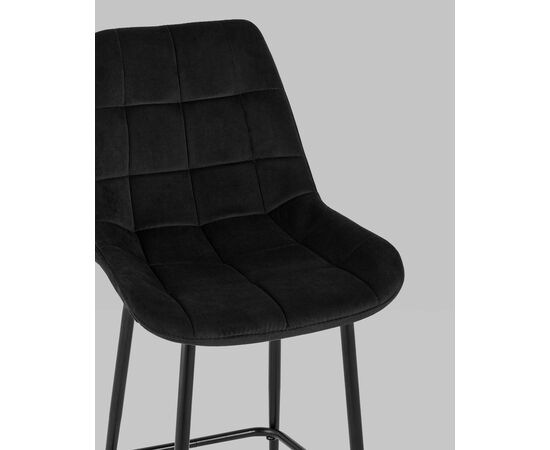Стул полубарный Флекс велюр черный, изображение 10 | Интернет магазин мебели и декора LifeDekor