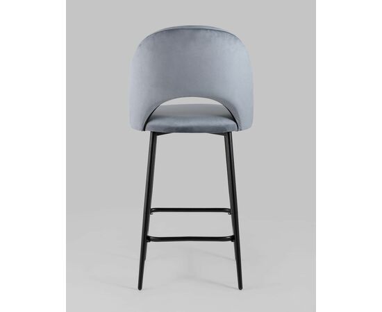 Стул полубарный Меган велюр серый, изображение 5 | Интернет магазин мебели и декора LifeDekor
