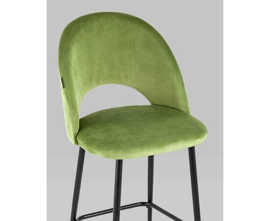 Стул полубарный Меган велюр травяной, изображение 8 | Интернет магазин мебели и декора LifeDekor