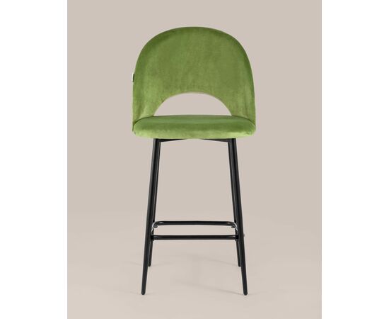 Стул полубарный Меган велюр травяной, изображение 3 | Интернет магазин мебели и декора LifeDekor